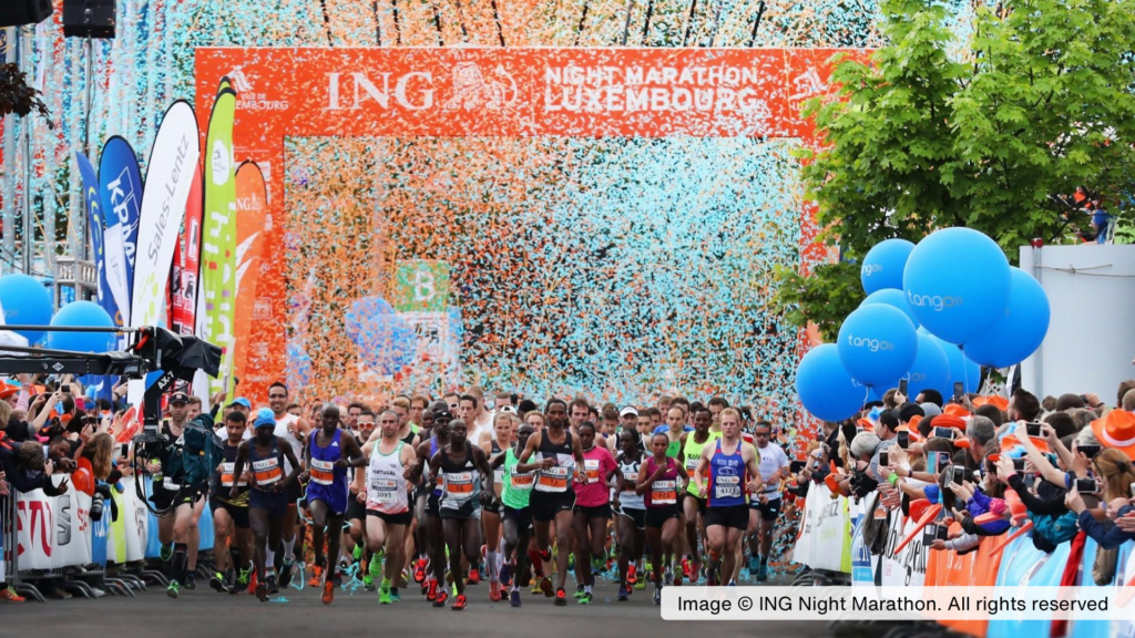 Start of the ING Night Marathon covered by BCE live streaming